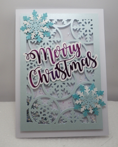 Snowflake shaker card topper