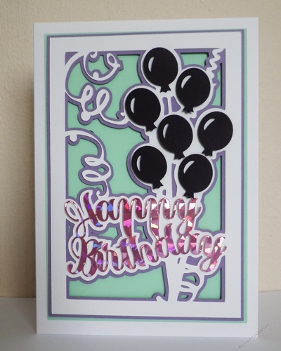 Birthday balloons topper