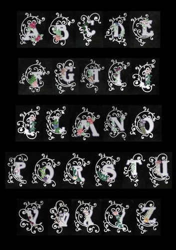 Embellished alphabet letters