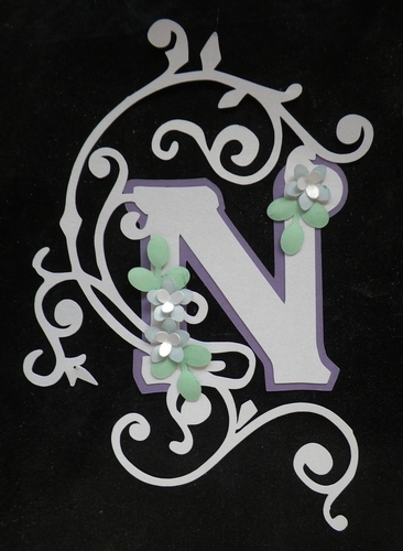 Embellished letter N
