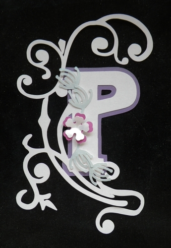Embellished letter P