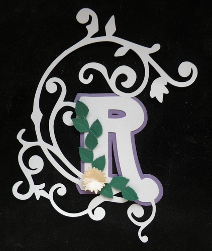 Embellished letter R