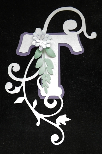 Embellished letter T