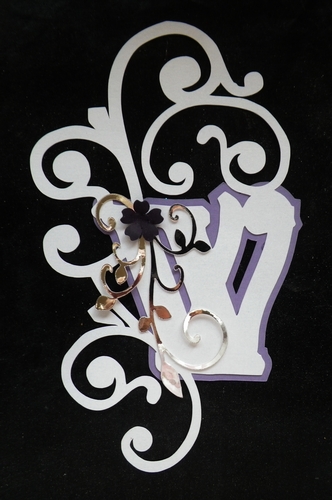 Embellished letter W