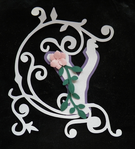Embellished letter Y
