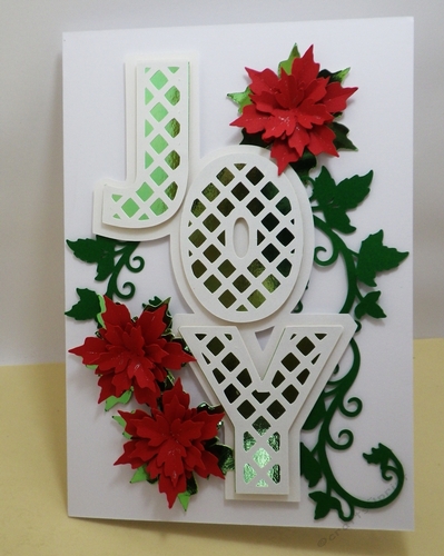JOY topper with poinsettia