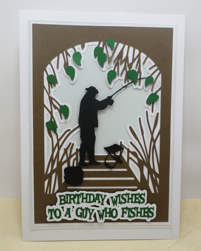 Birthday wishes to a guy who fishes topper