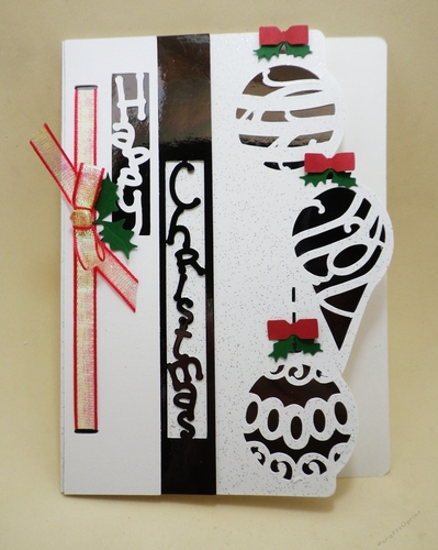 Happy Christmas bauble card