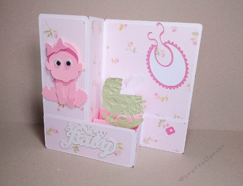 New baby double z fold card with pop-ups