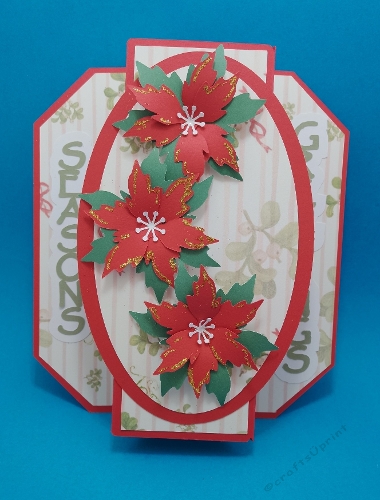 cup1398187_1577 - Backfold card with oval and poinsettias