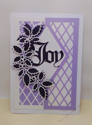 Joy double lattice topper with holly