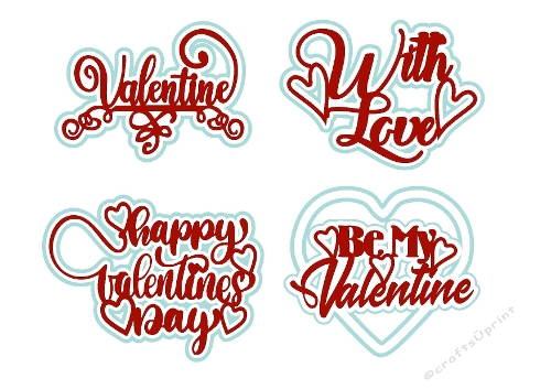Valentines sentiment toppers