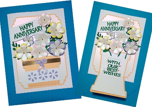 Drop down pop up topper, anniversary