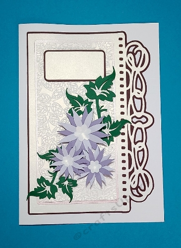 Fancy border topper with floral spray