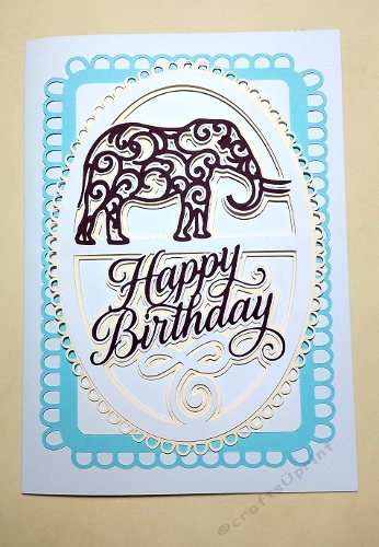 Elephant, happy birthday topper