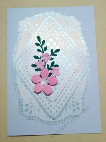 Lacy diamond and flowers