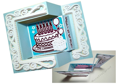Fancy fold birthday cake card