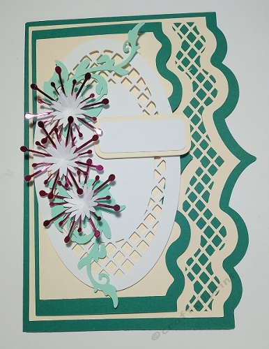 Wavy edge floral card
