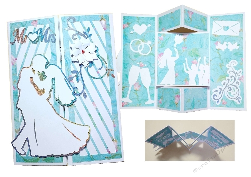 Wedding gatefold card