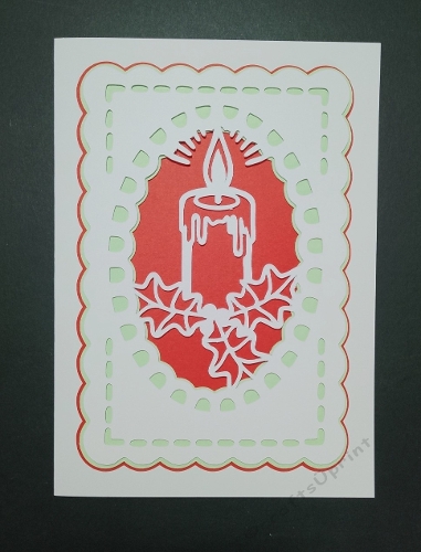 Christmas candle in oval topper