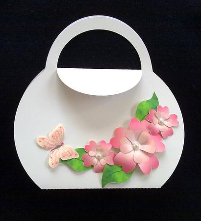 Handbag Card with Flowers (1)