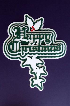 Happy Christmas with Holly and Ivy Topper