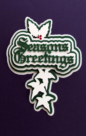 Seasons Greetings with Holly and Ivy A5 Topper