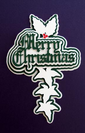Merry Christmas with Holly and Ivy A5 Topper