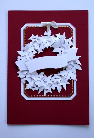 Christmas Wreath Decoupage Card