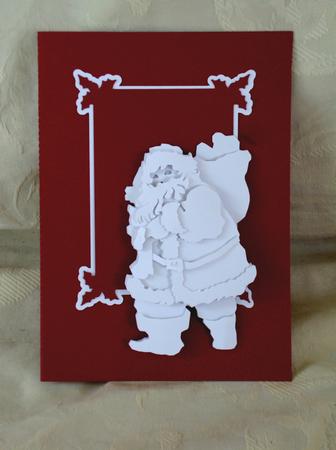 Father Christmas Decoupage Card