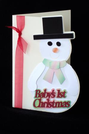 Babys First Christmas Card