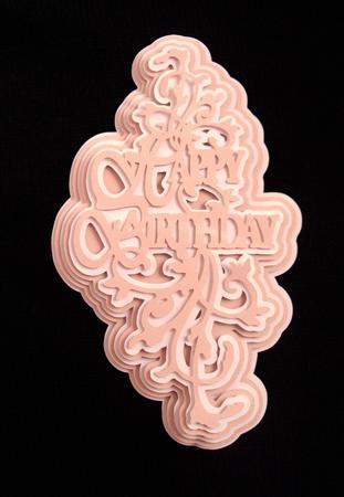 Happy Birthday with Flourishes A5 Topper