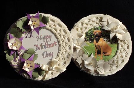 Circular Lacy Frame and Aquilega