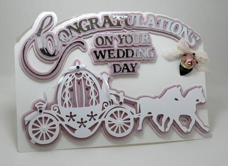 Cinderella Carriage and Horses Wedding Card 