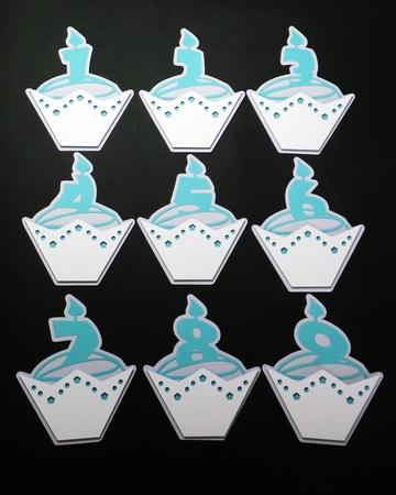 Cupcake Numbers 1 to 9 