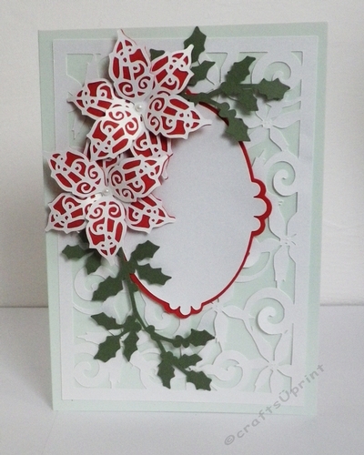 Poinsettias and Holly Sprigs Topper