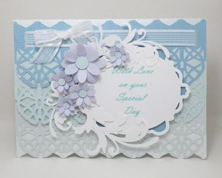 Layered Lacy Card with Flowers