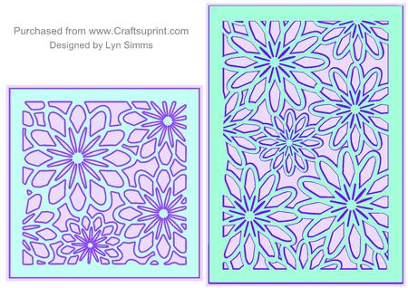 Floral Background Stencil with Mats
