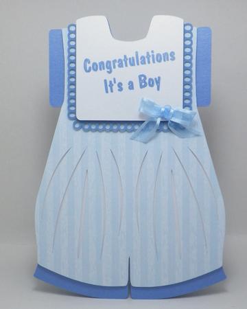 Baby Boy Romper Suit Card