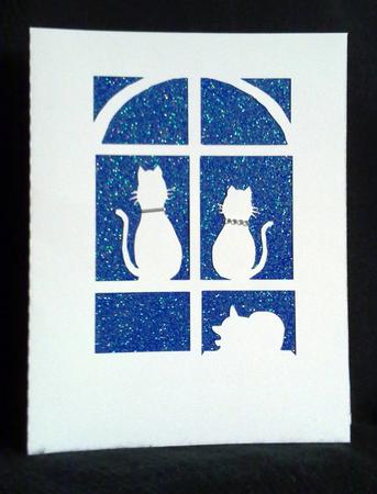 Cats In Window Card