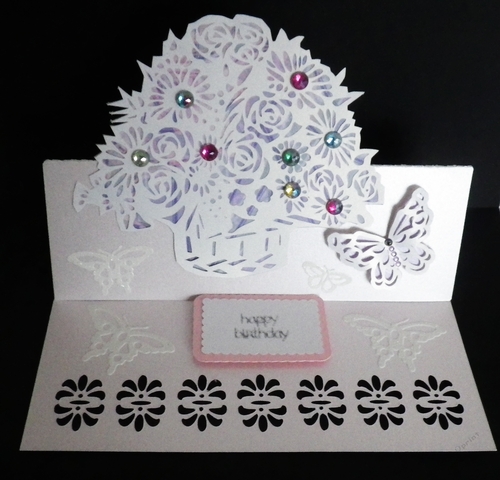 Basket Of Flowers Easel Card File