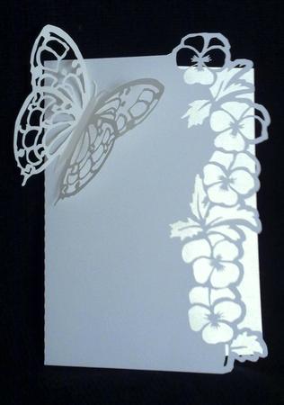 Pansy over the edge card