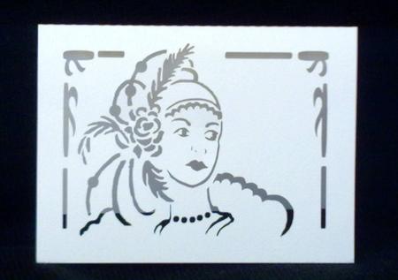 Portrait Art Deco Lady card