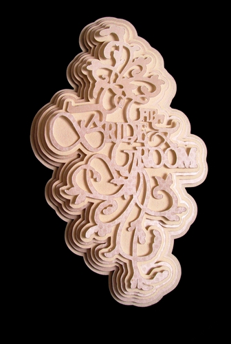 To The Bride And Groom With Flourishes A5 Topper