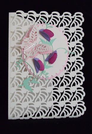 Lacy Card With Sweet Peas
