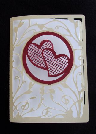 Lattice Hearts Inset Card
