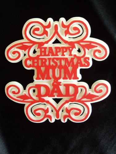 Happy Christmas Mum & Dad Topper