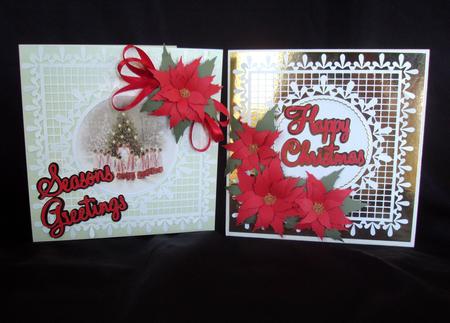 Poinsettia And Square Frame Topper