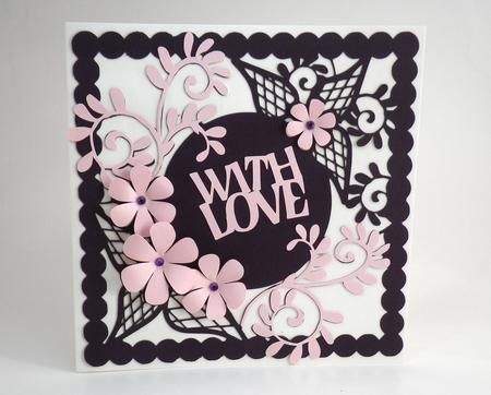 Large Square Panel Topper With Flowers And Leaves