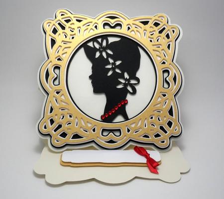Silhouette In Fancy Frame Easel Card 1